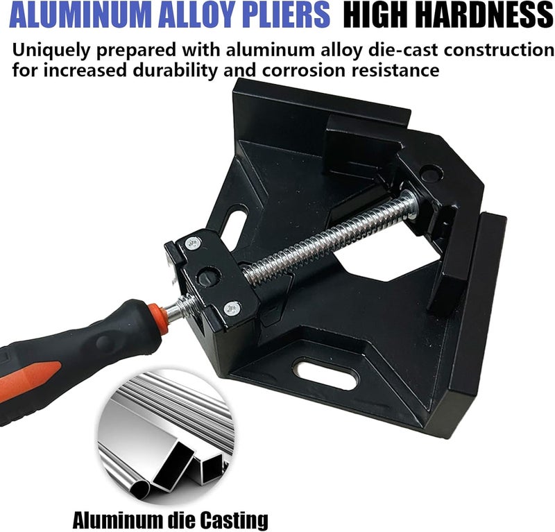 ISWEES Corner Clamp 4pcs 90 Degree Right Angle Clamp with Adjustable Aluminum Alloy Swing Jaw for Woodworking, Photo Framing, Gifts for Men Dad - Image 2